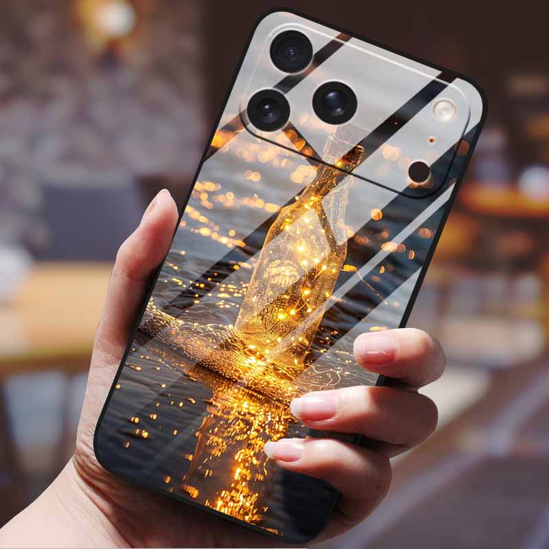 Phone Case for Iphone 17 Pro Max Iphone17 Air Tempered Glass Hard Back Cover Bumper 17pro Funda Cartoon Anime Fashion Pattern