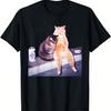 Lustige rauchende Katze Zigaretten Kätzchen Gen Z Meme Katzenliebhaber T-Shirt(2)