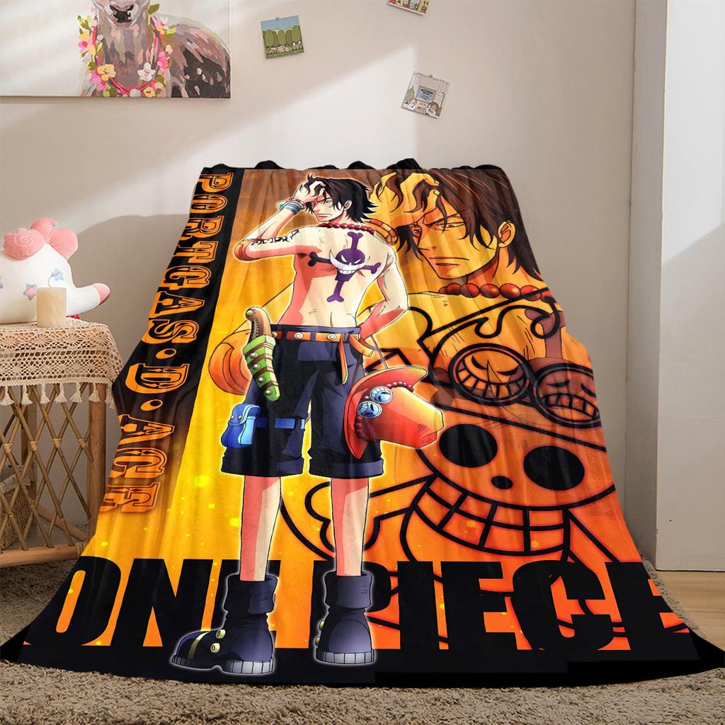 Sanji Anime Puzzle Print Blanket Warm Comfortable Flannel Cover For Bedrooms, Sofas, Beds, Chairs LXR160
