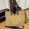 Large capacity canvas bag, women's bag, new versatile shoulder bag, literary college student commuting portable tote bag