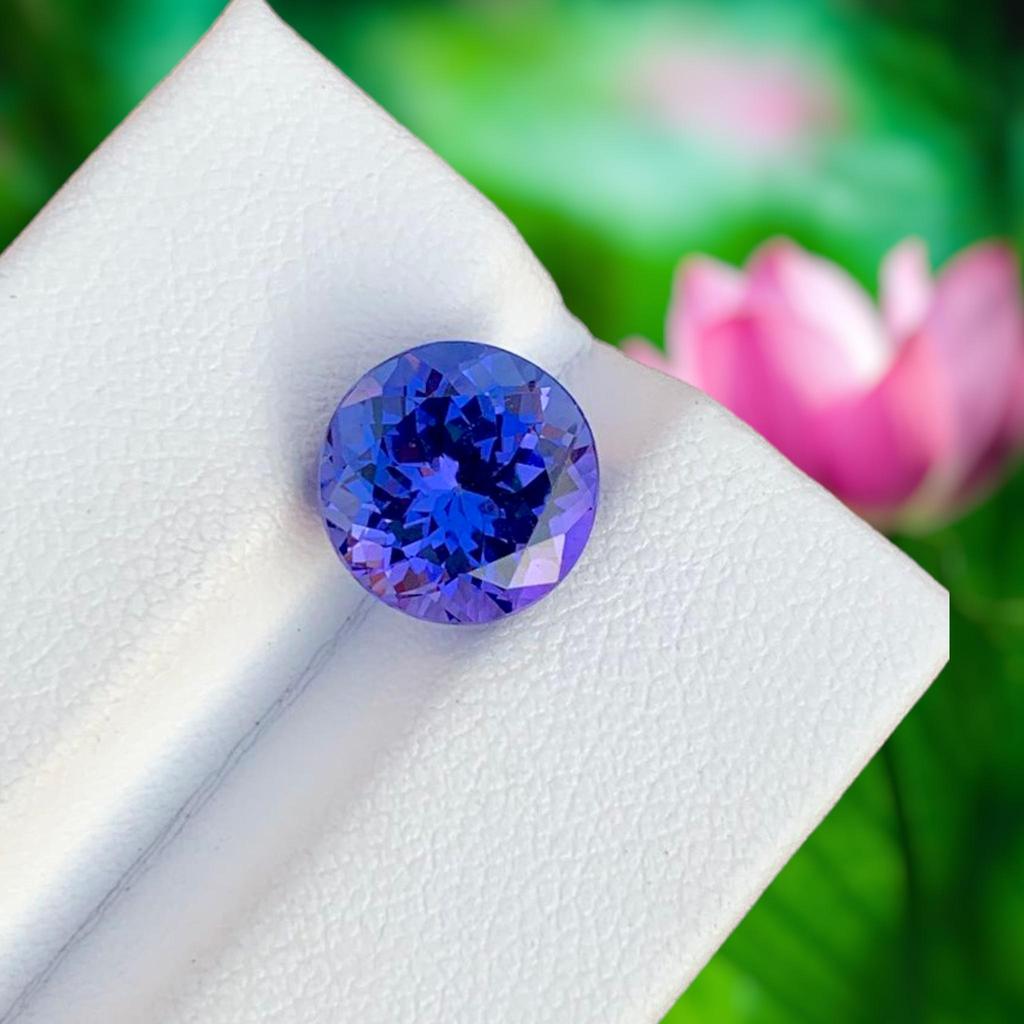 Eye Clean AAA Quality Natural Tanzanite Round Gemstone:, Healing Loose Gemstone for Jewelry Making.
