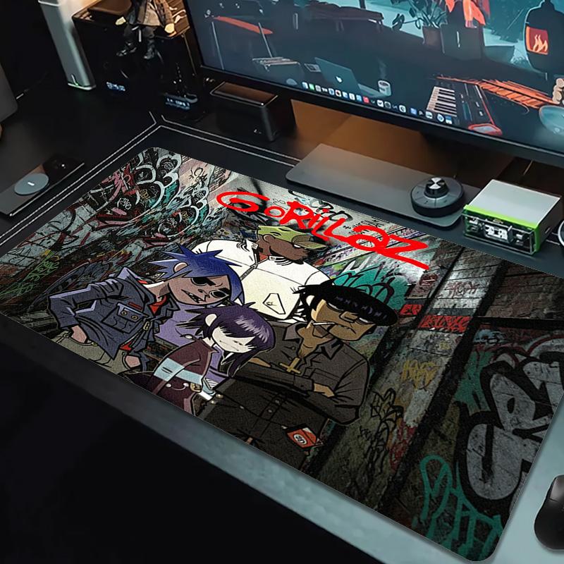 Gorillaz Color Mouse Pad Large Gaming Table Cushion Non-slip Laptop Tablet Big Mousepad XXL Mat Mini PC Playmat With Lock edge