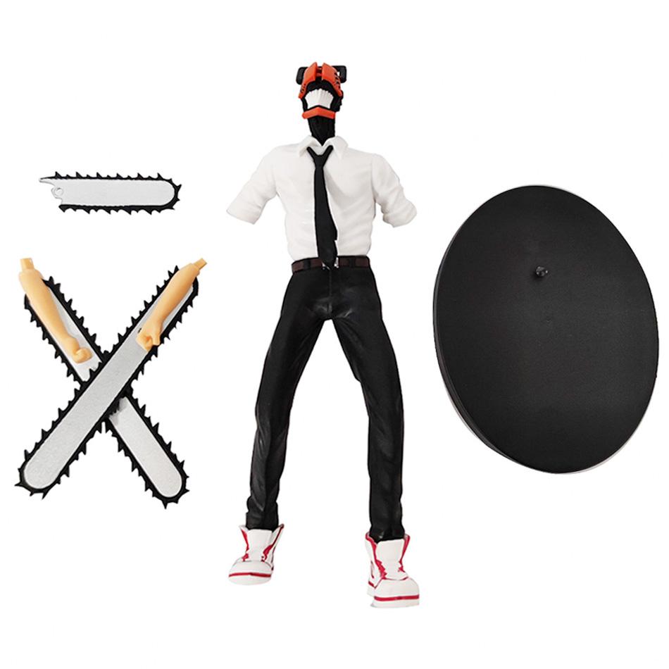Anime Chainsaw Man Figure 2pcs Set Denji Action Figural 14-17cm Car Decoration Doll PVC Model Collection Toys Children Gifts