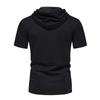 Men's Waffle Short Sleeve Hoodie Lightweight Pullover Summer Casual Hooded Sweatshirts Breathable T-Shirts Moisture Wicking Dry Fit Shirts for Men