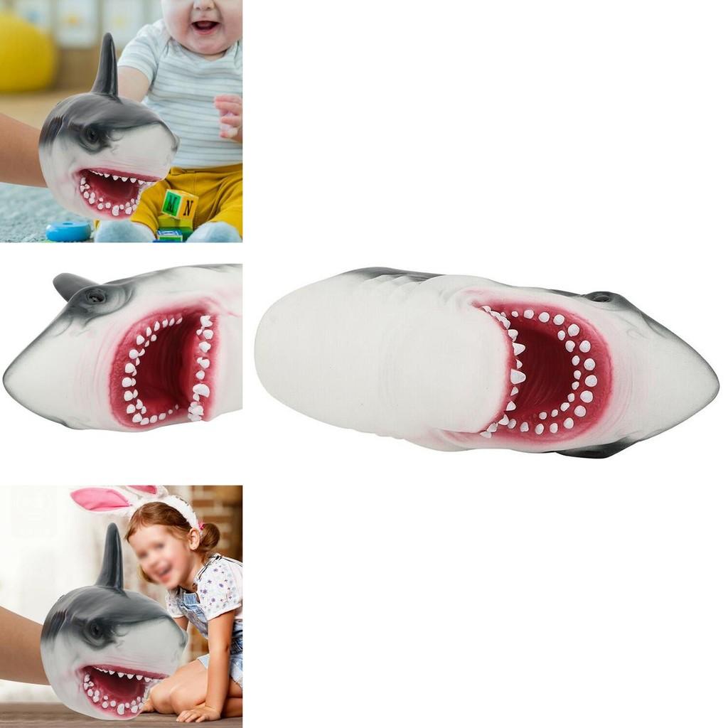 Soft And Flexible Shark Head Hand Puppet Ideal For Creative Play And Gifts