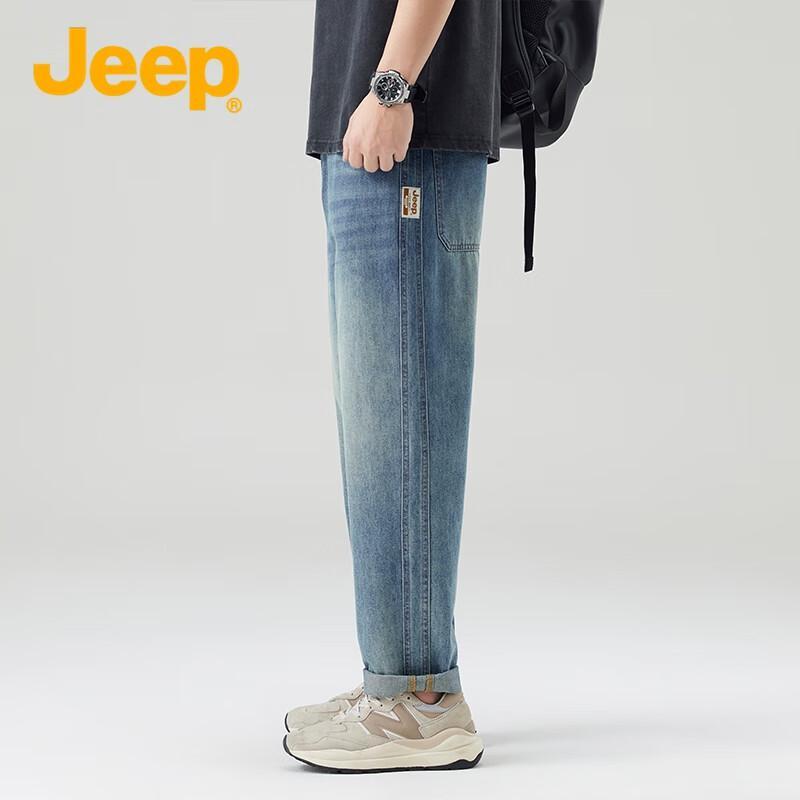 

Jeep Мужские легкие лиоцелловые джинсы свободного прямого кроя с охлаждающим эффектом 32