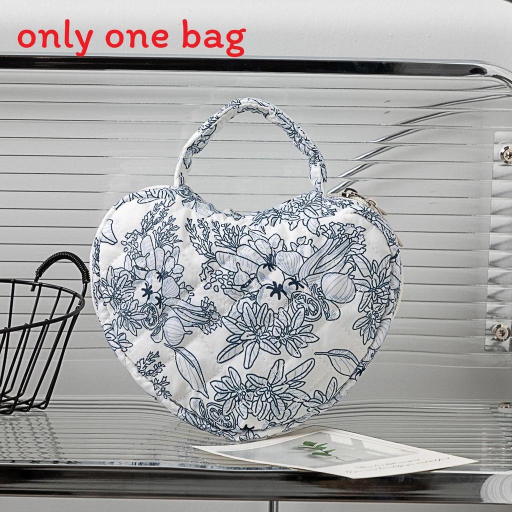 Floral Embroidery Cosmetic Bag With Large Capacity For Travel And Home Use
