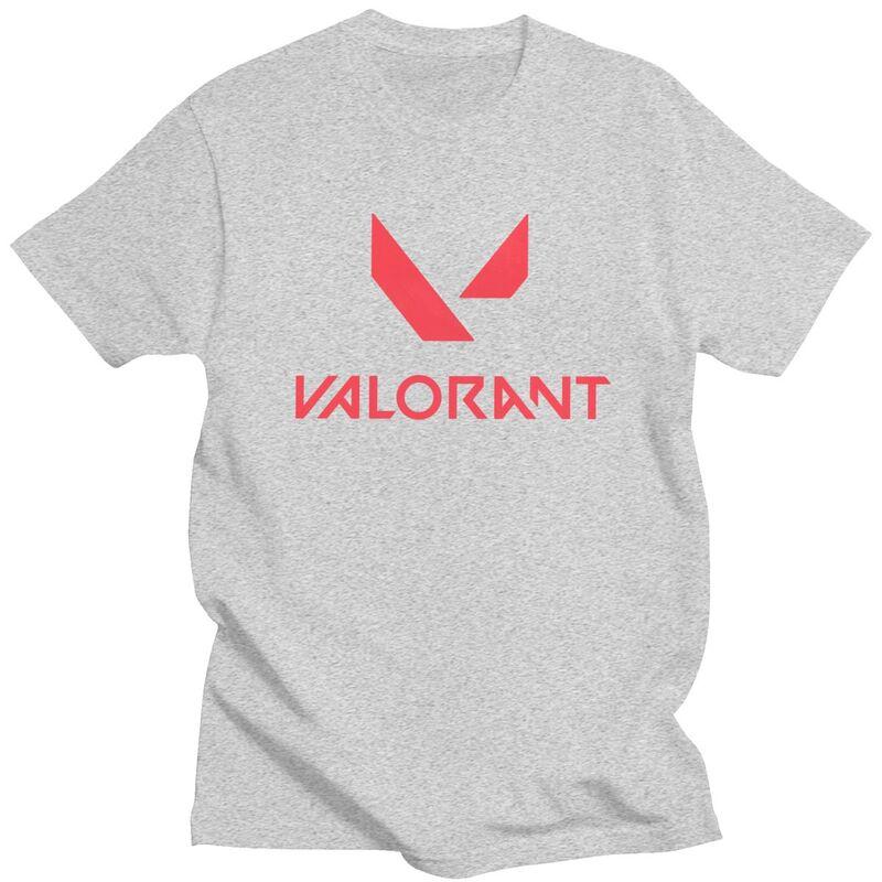 Custom Game Valorant Logo T Shirt for Men Tshirt Tees Short Sleeve Tshirts Loose Fit Clothing