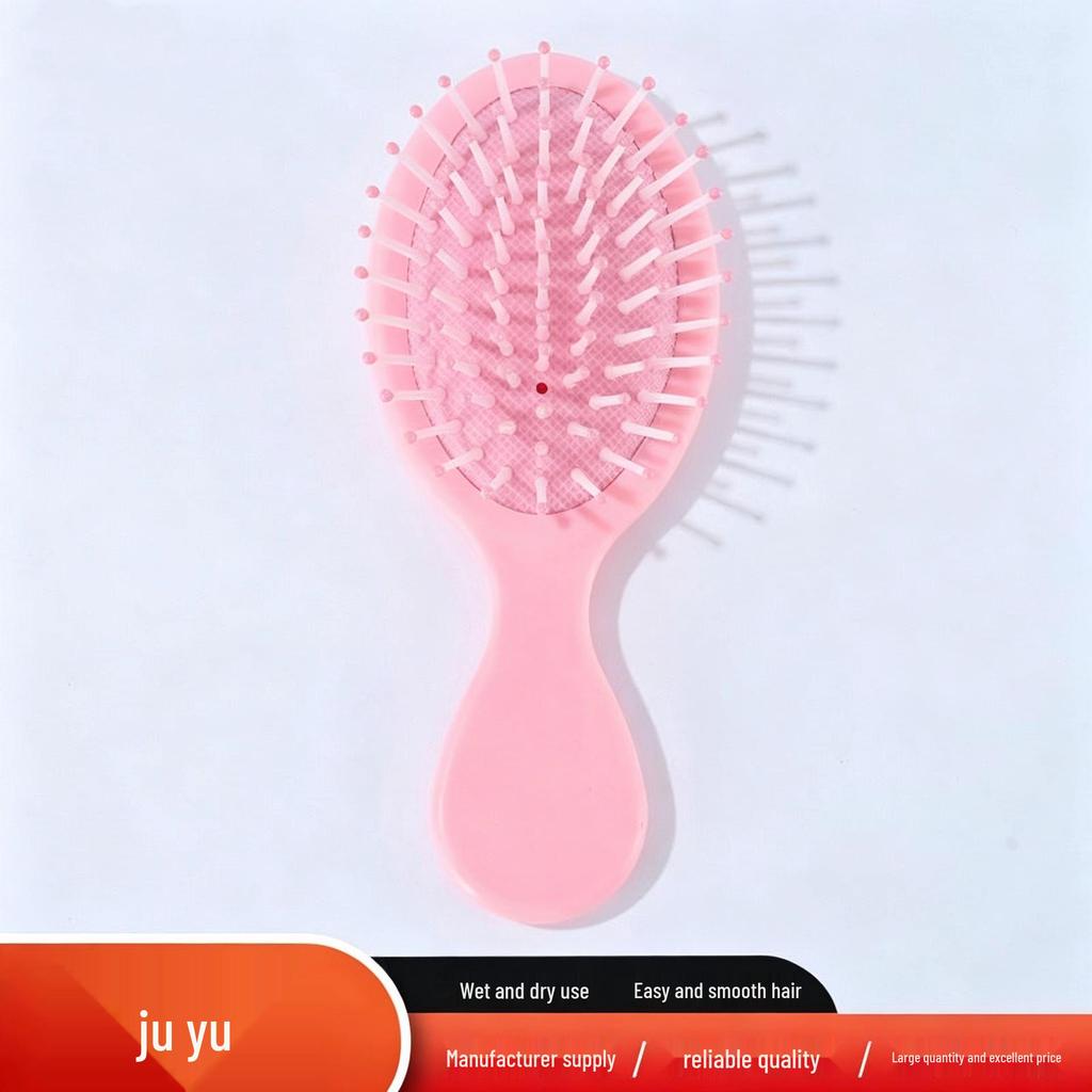Macaron Mini Anti-Tangle Heart Cushion Brush - Portable, Cute, and Girly Massage Comb