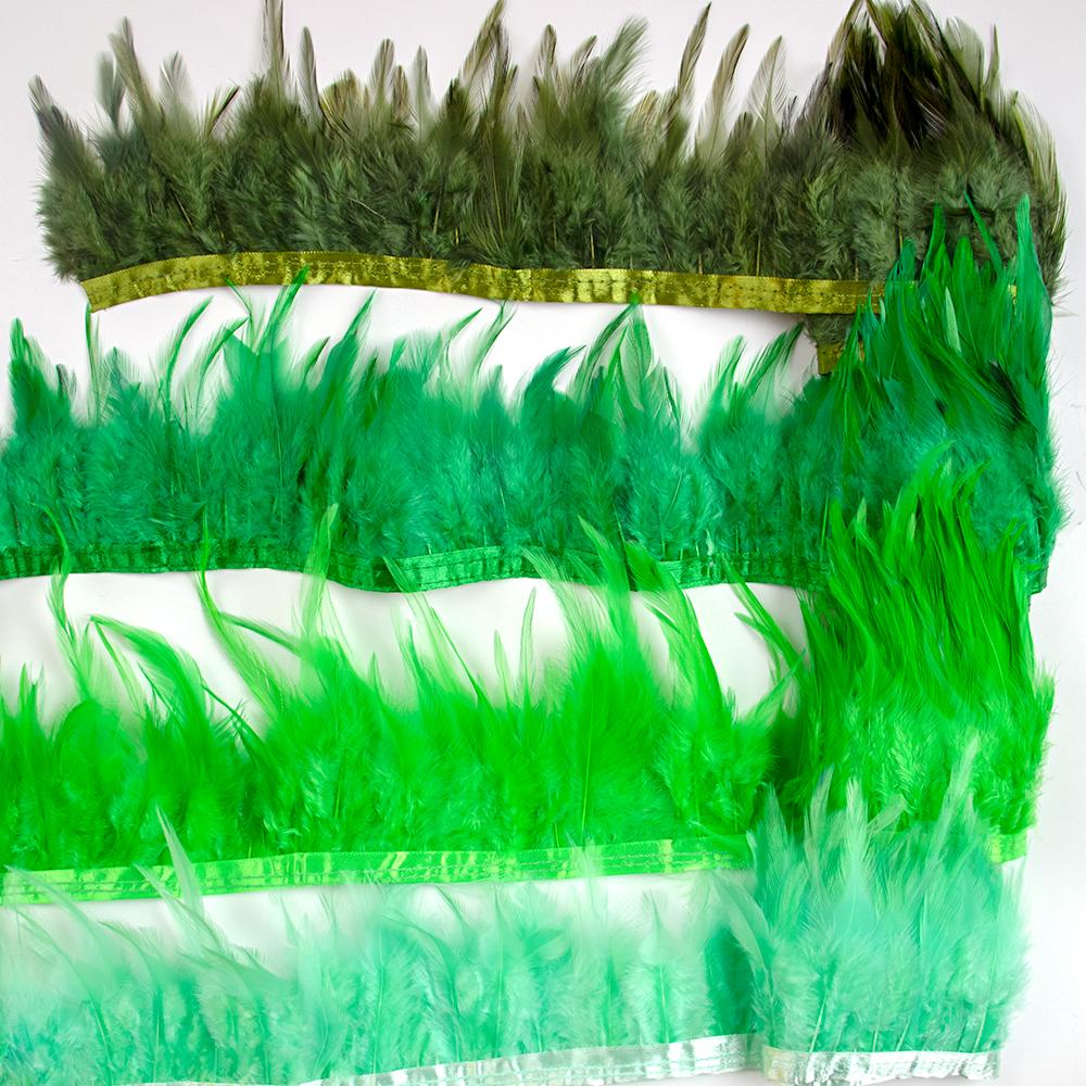 1Meter Natural Pheasant Chicken Feather Trims 10-15Cm Ribbon Sewing Feather For Craft Accessories Party Costume Plume Decoration