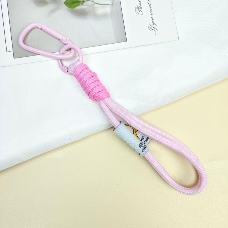 Keychain Lanyard: Color Block Knotted Woven Anti-Lost Phone Case Wrist Strap and DIY Jewelry Key Ring.