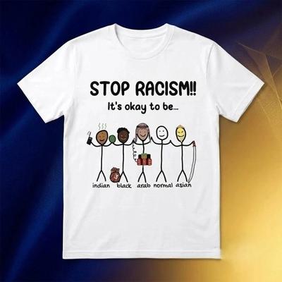 [CALDO CALDO] Stop al Razzismo Va Bene Essere Te Stesso T-Shirt Grafica Streetwear Tee S-5XL