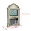 1Pcs Plastic Islamic Prayer Digital Calender Time Display Alarm Wall Clock(grey)
