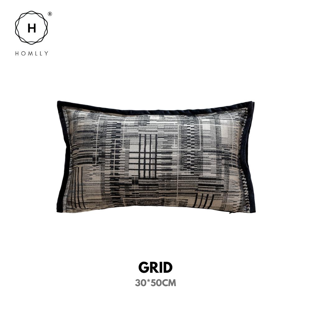 Homlly Noir Monochrome Decorative Pillow Cushion Cover (x2pcs)