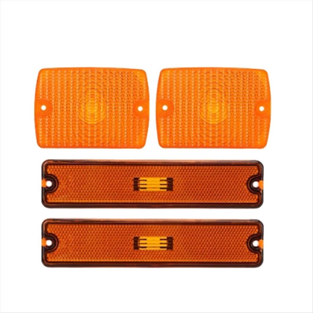 Car Front Bumper Side Marker Light Cover 56001378 56001424 for Jeep Wrangler YJ 1987-1995 Turn Signal Light Cover Yellow