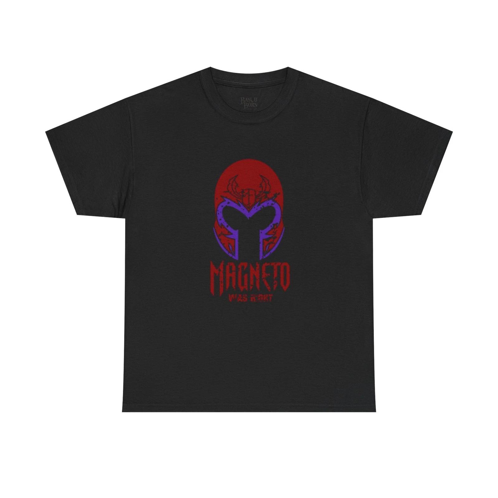 Red Magneto Helmet Skull Graphic Tee | Villain Mask Illustration 2XL