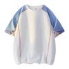 Short-sleeved Quarter-sleeved Men's Color-blocked Summer Youth Versatile Ice Silk Breathable Casual Sports T-shirt
