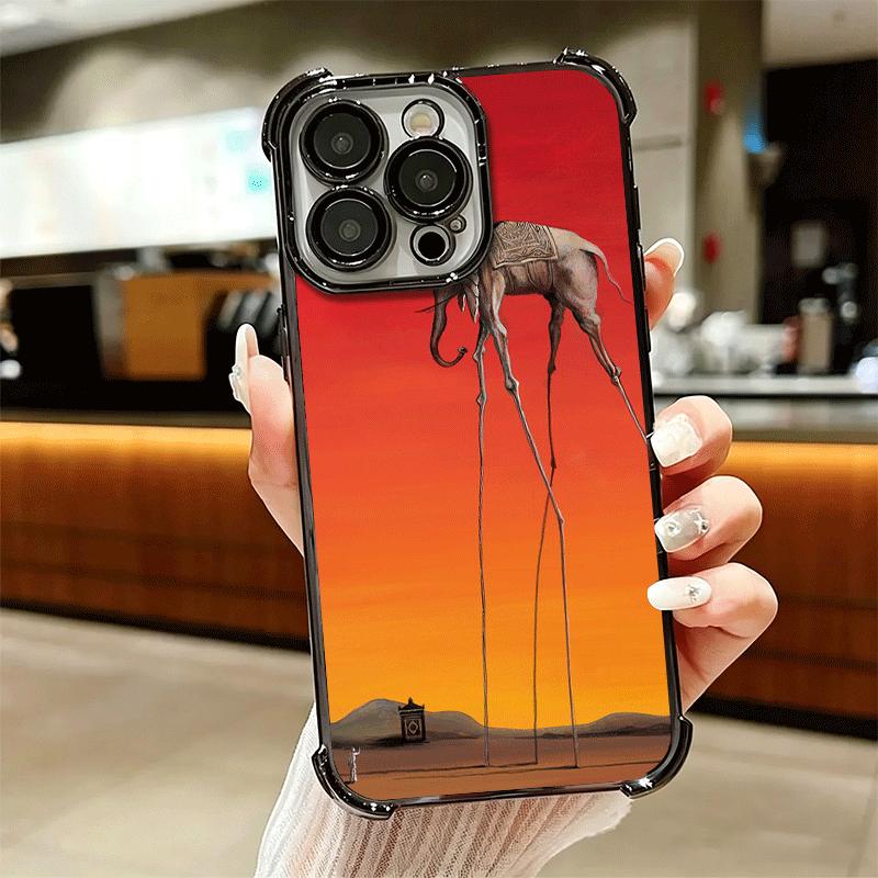 Salvador Dali Art Phone Case For iPhone 15 16 17 Air 14 Pro Max 16E Plus 13 12 Mini Plating Anti-Fall Fundas