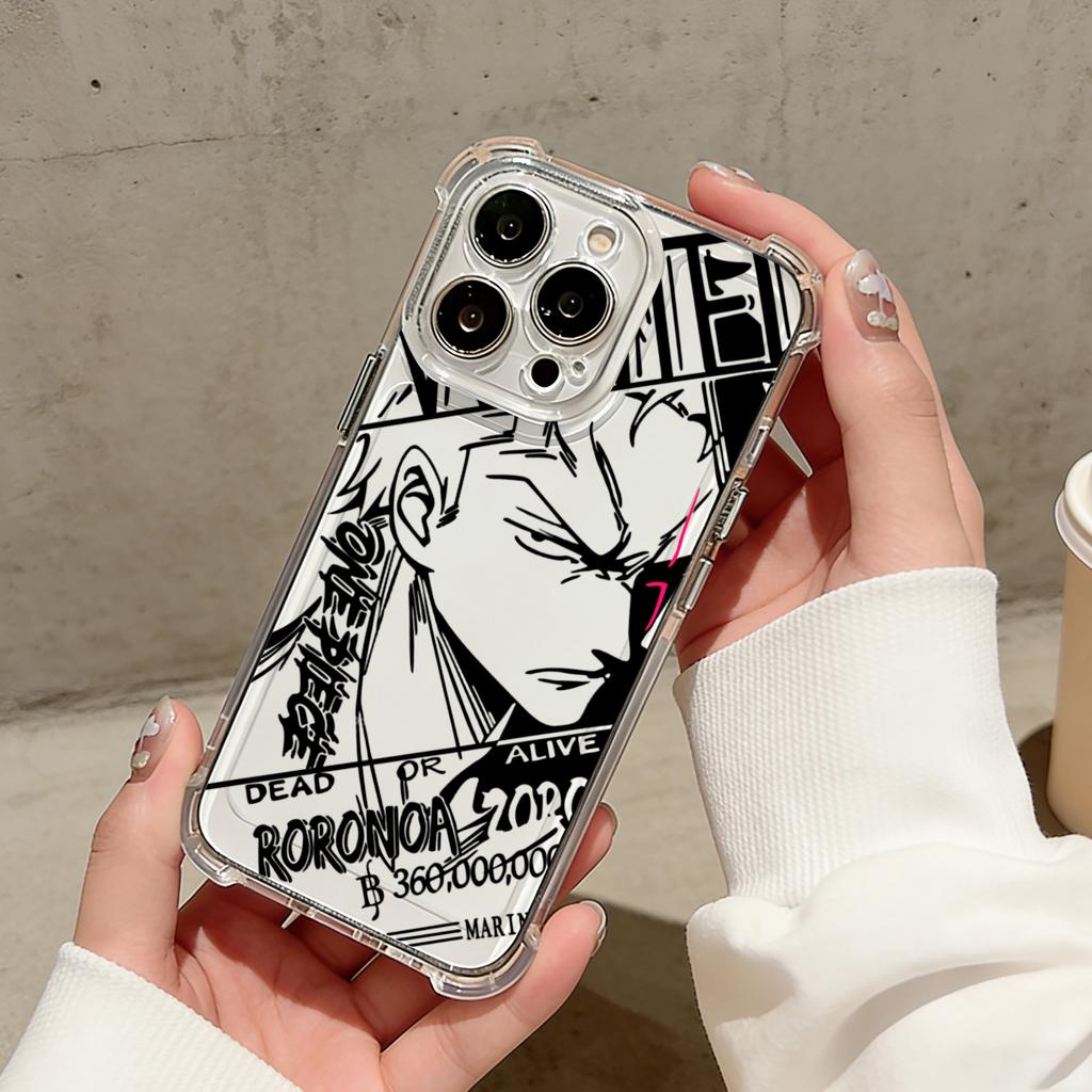 Anime Luffys Zoros AntiFall Clear Phone Case For Xiaomi Redmi 14C 13C 12C K50 K40 Note 14 13 12 11 10 9S A1 A2 A5 Pro Plus 4G 5G