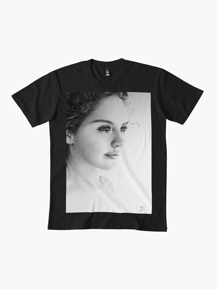 Selena Gomez Black and White pencil portrait Premium T-Shirt