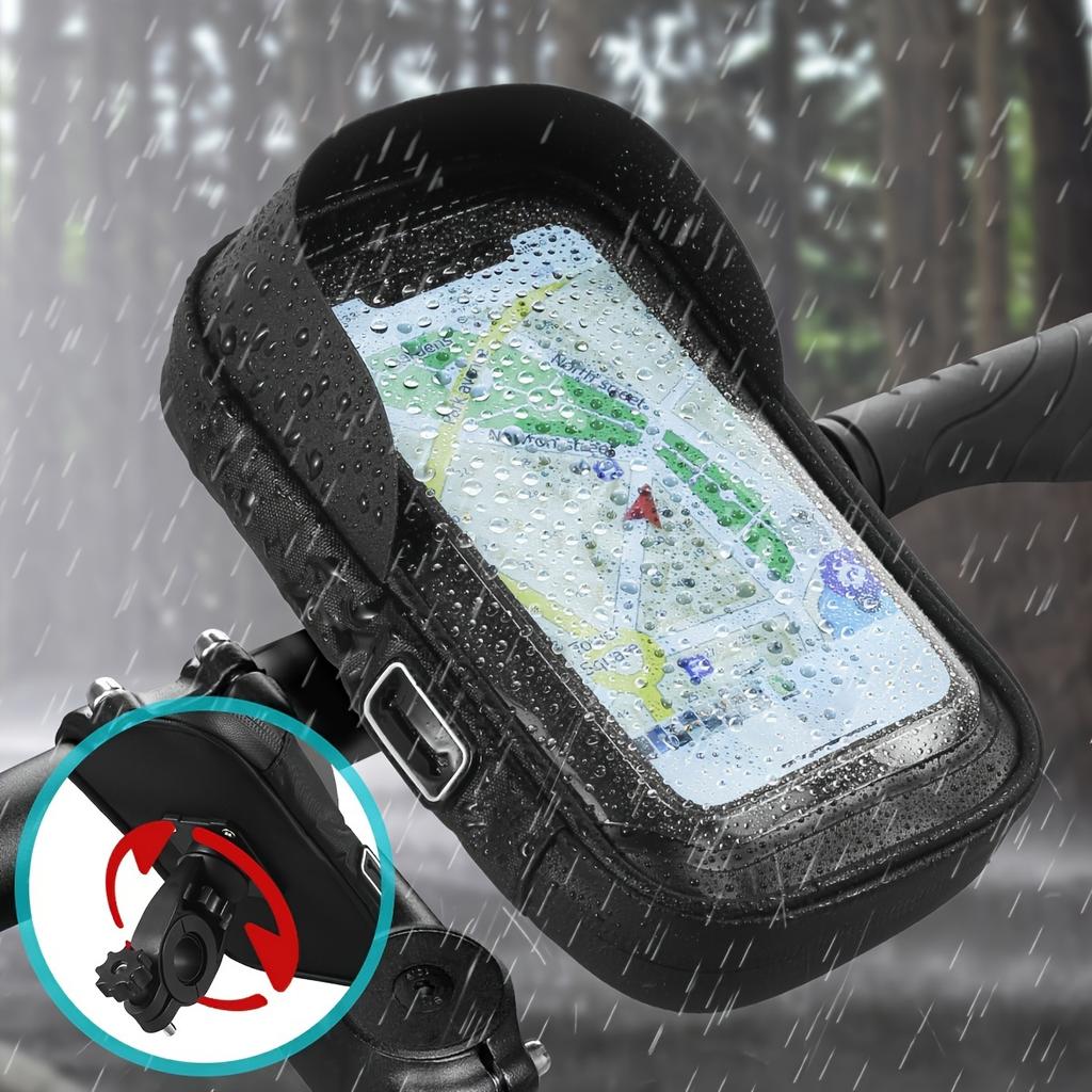 Waterproof Bike Phone Mount Holder - Touchscreen Case for Motorcycle Bicycle Navigation 4.5-6.4"