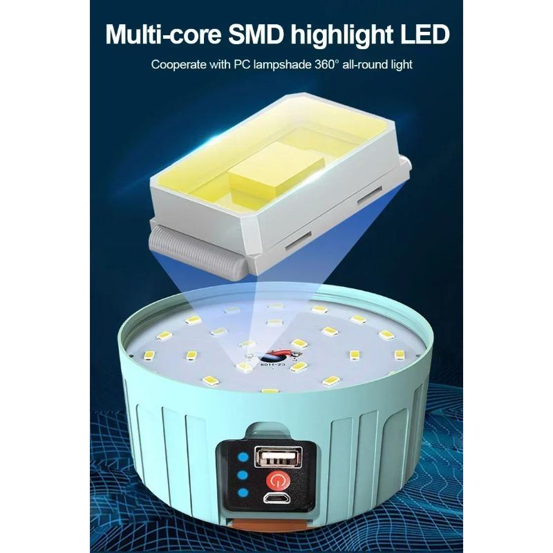 Solar LED Camping Light Portable Outdoor Emergency Lights USB Rechargeable Bulb For Outdoor Tent Lamp High Power Lantern For BBQ