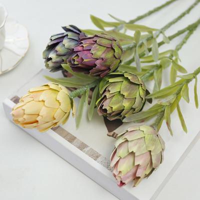 Künstliche Artischocken Realistische Falsche Protea Cynaroides Zuhause Hochzeit Party Tischmittelstück Blumengesteck Innen Außen Kunstblumen Dekoration