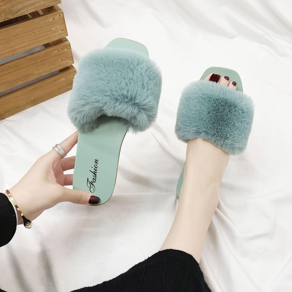 2025 Fall/Winter New Fashionable Furry Slippers for Women - Outdoor Wear & Indoor Home Slippers for Ladies - Winter