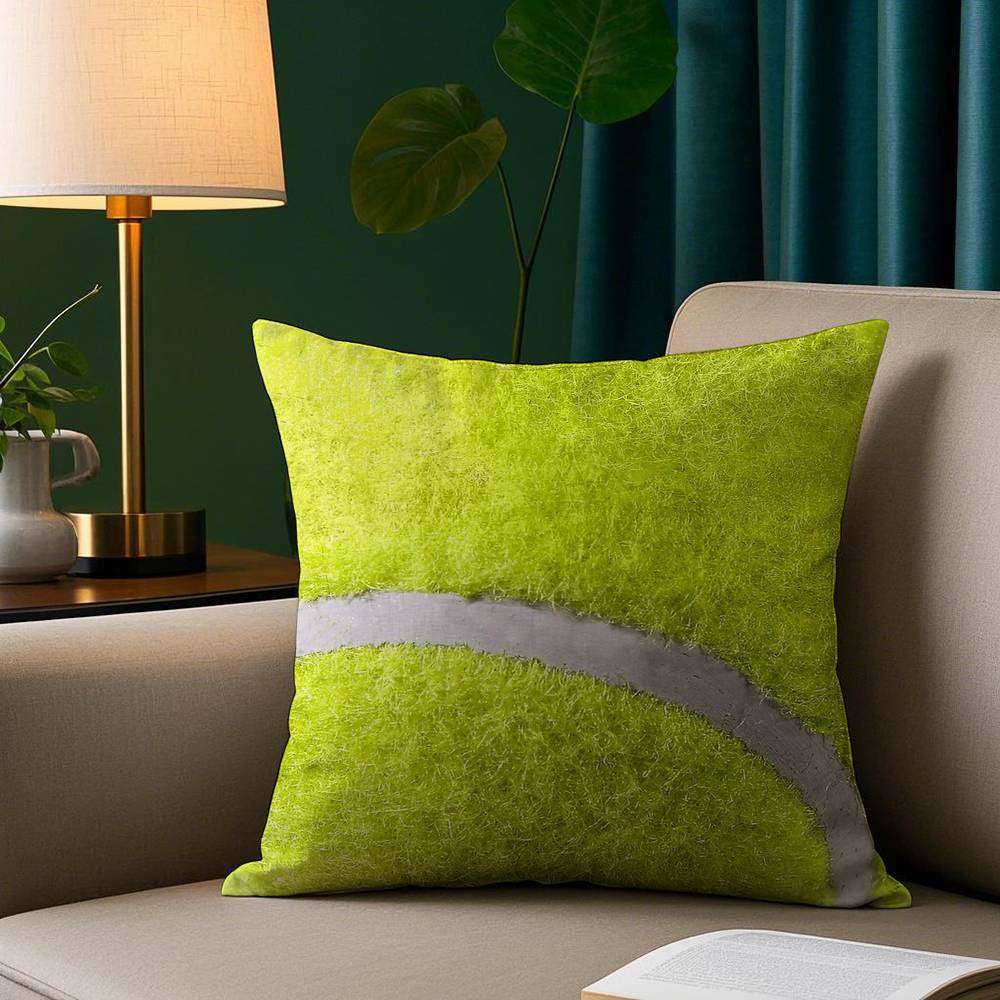 Fashion Tennis Ball Pillow Case Short Plush Double-sided Print Square Throw Pillow Covers Sofa Home Cushion Decor