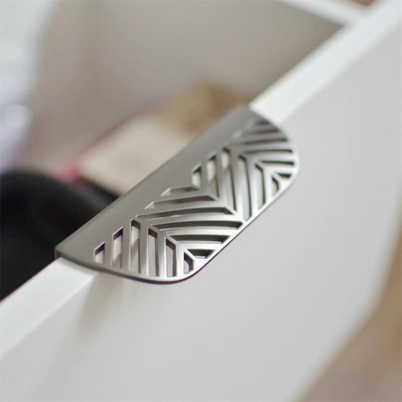 Handle Simple Nordic Leaf Type Zinc Alloy Installation Furniture Handle Cabinet Wardrobe Furniture Drawer