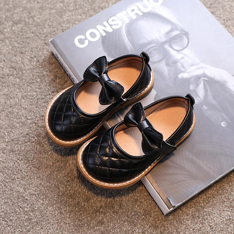 2024 New Leather Shoes for Girls Japan Style Cute Summer Breathable Baby Princess Simple Bow Children's Shoes Fashion Mary Janes