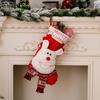 Present Bags Large Santa Head/Snowman/Elk Christmas Stockings for Family Holiday Celebration Indoor Outdoor Decoration