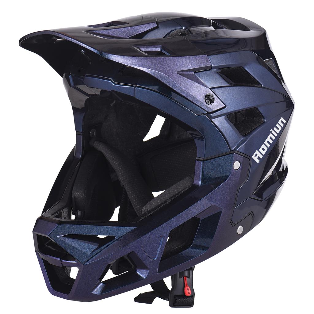 Full Face Mountain Bike Helmet For Men With Visor EPS Lining Lightweight Breathable Rough Terrain Helmet