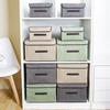 Imitated Hemp Non-woven Fabric Folding Sundry Storage Box Portable Dustproof Storage Box Clothing Sorting Box