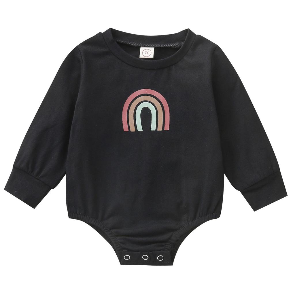 Boy Crewneck Sweatshirt Knit Long Sleeve Romper Solid  Oversized Sweater Bodysuit Pullover Top