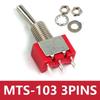 10pcs 3/6 Pin Mini Switches MTS-102 103 MTS-202 203 Toggle Switch ON-OFF-ON Micro Switch with Solder Terminal Waterproof Cap Switches Oil Pressure 6