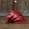 Retro Trend All-match Stitching Decorative Belt for Women Pure Cowhide Hot Jeans Belt