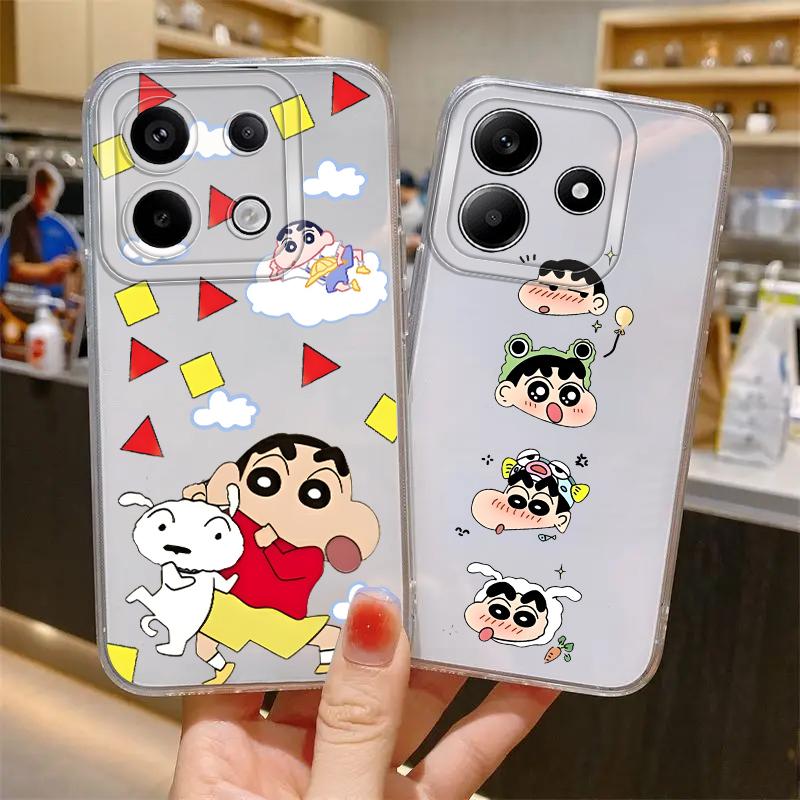 Frog Crayon Shin Chan Soft Phone Cover Case for Xiaomi Redmi Note 14 Pro Plus Note 13 A4 9 10 14C 10S 12 11S 11 13C 12S
