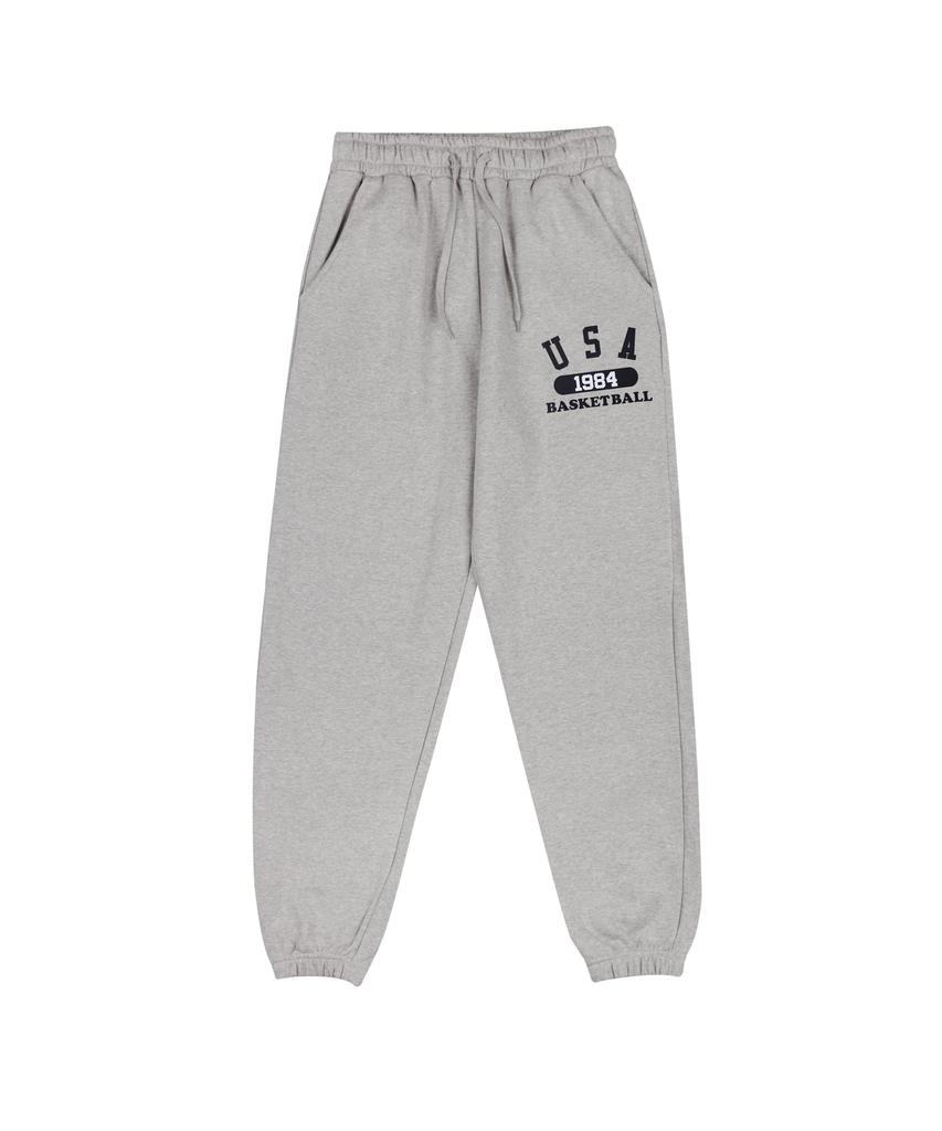 CREAM SODA LAB Usa Logo Training Jogger Pants Grey Black