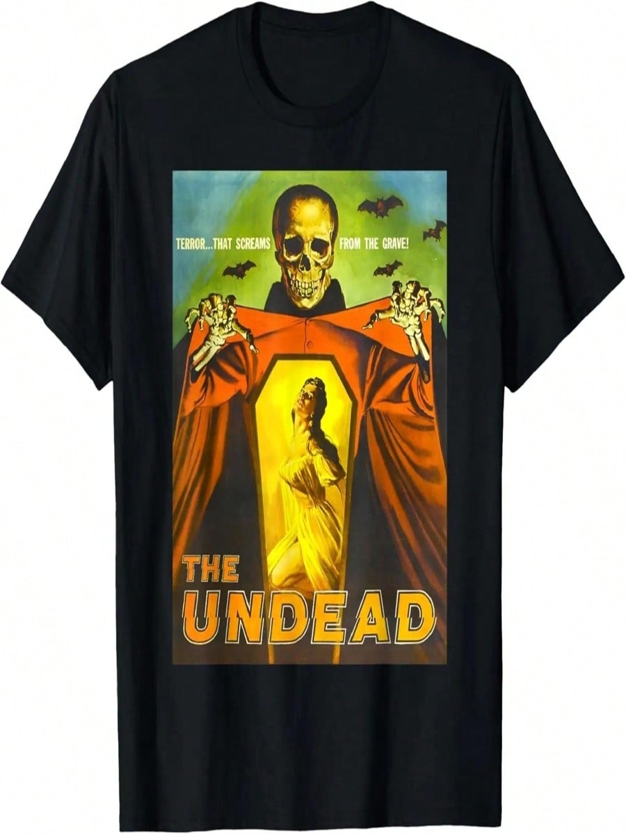 The Undead Creepy Horror Movie Shirt Art-Retro Movie Poster T-Shirt S разноцветный