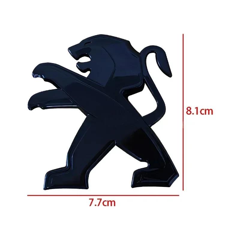 ABS Lion Car Front Rear Logo Emblem for Peugeot 207 206 5008 308 208 408 508 407 406 405 205 3008 107 Auto Trunk Badge Stickers