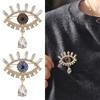 Hohlgeschnitzte Teufelsauge Brosche Anstecknadel Kristall Anhänger Strassstein Augen Broschen Kleidung Accessoires