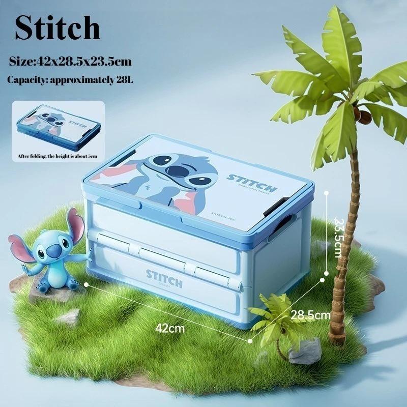 Stitch Lotso Outdoor Camping Folding Box Car Trunk Storage Car Storage Box Car Interior Auto Organizing Box