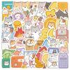 50Pcs Cute Rabbit-Stickers Waterproof Pet Material for Phone Laptop Luggage Decoration