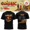 Gorillaz The Mountain Tour 2026 Severoamerické černé tričko - Vysoce kvalitní, Pohodlné, Prodyšné, Retro dárek Y2k Ins