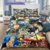One Piece Zoro Theme Collection Bedding Set, 1 Duvet Cover & 2 Pillowcases, Cozy Bedroom, Great Gift for Fans