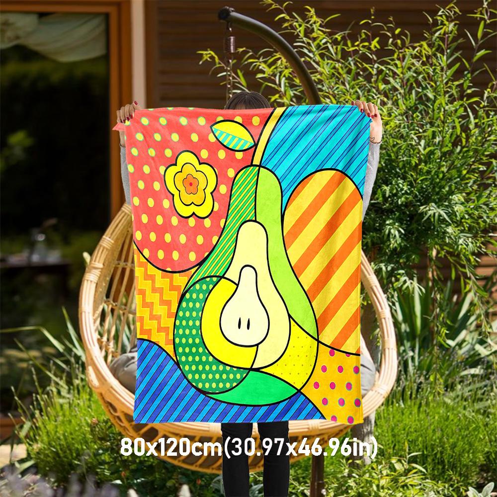

1pc Pear Flower Outdoor Flannel Blanket Soft Warm All-Season Throw for Sofa Bed Car Camping Office, Cozy Gift Idea1287S 80x120cm(31x47inch)
