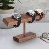 Baskiss Luxury Wooden Watch Stand, Watch Display and Storage for 2-4 Watches, Walnut