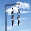 Gothic Spike Stainless Steel Rivet Earrings - Handmade Grunge Jewelry