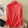 Women's Winter Slim Sweater Knit Turtleneck Soft Cashmere Wool Long Sleeve Pullover